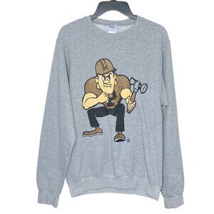 Vintage 00s Y2K Adult Small‎ Purdue Pete University Boilermakers Gray Sweatshirt